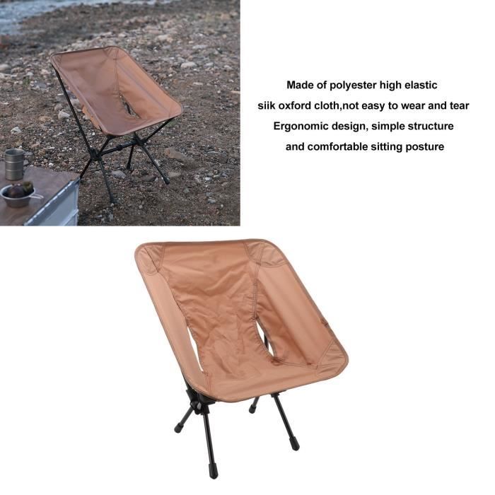 Chaise de camping pliante avec porte-gobelet, chaise de pêche, chaise