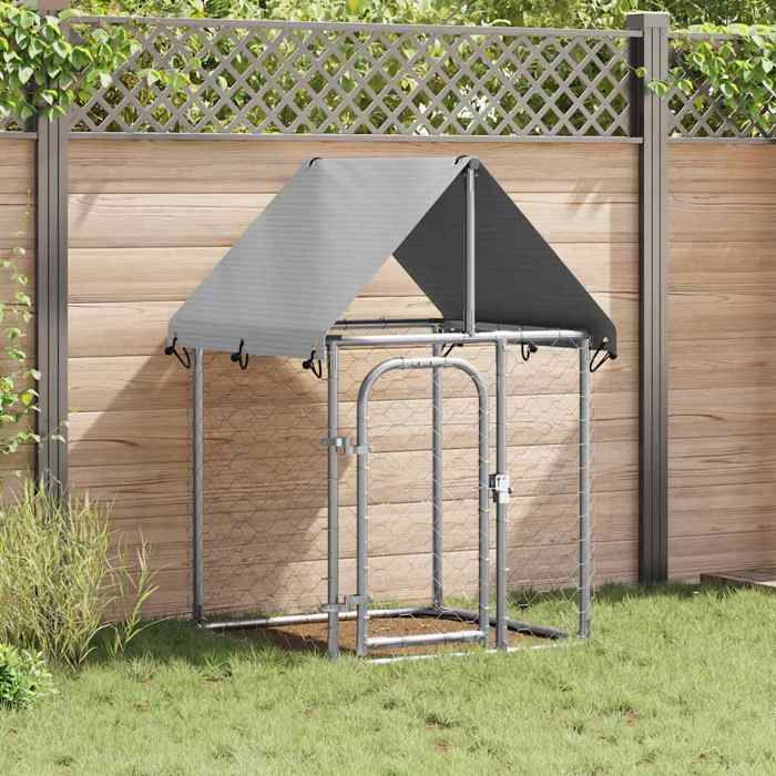 vidaXL Chenil extérieur avec toit 100x100x150 cm