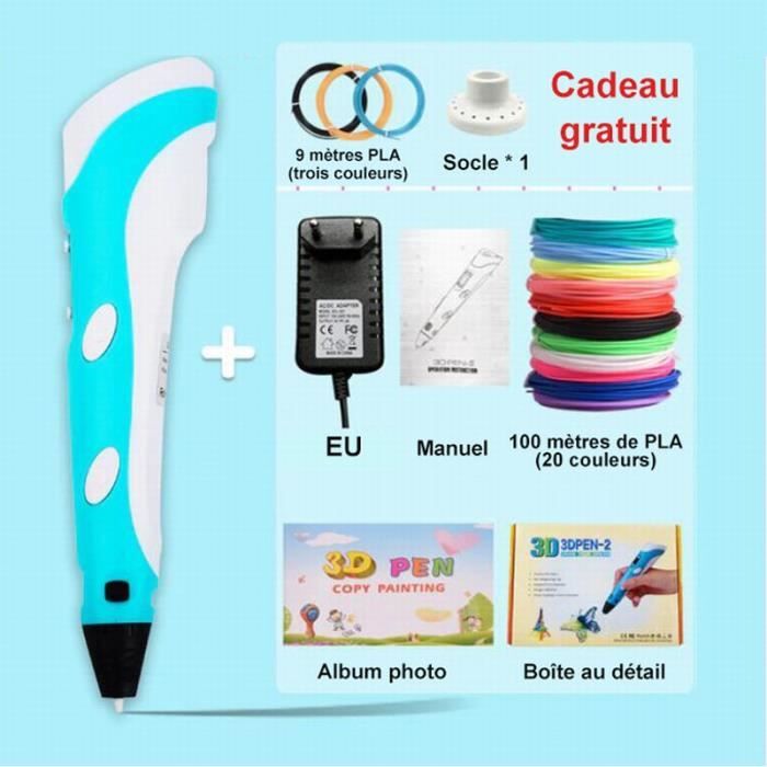 Styloplume 3D à impression Stylo de peinture 3D 20 couleurs de PLA, écran LCD stylo 3D pour