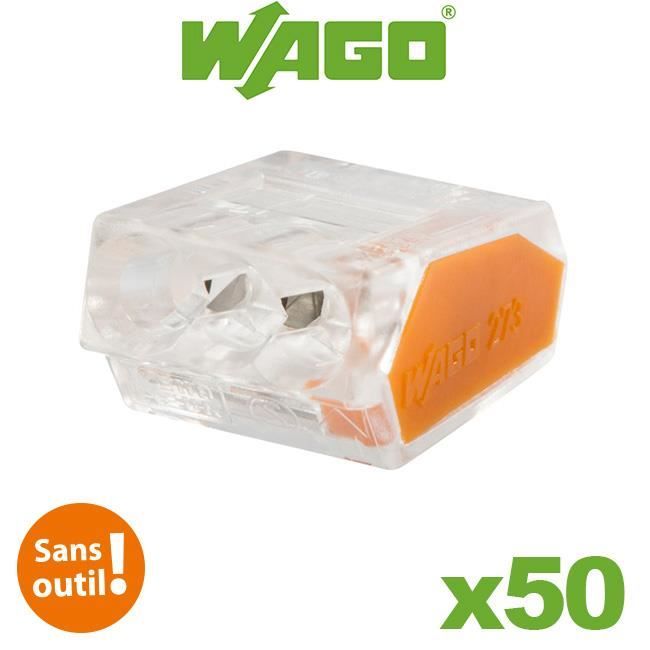 Wago - Flacon de 50 mini bornes 3 fils S2273 WAGO - Cdiscount