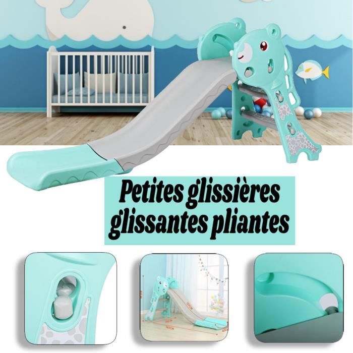 FAE2 en 1 Toboggan intérieur extérieur pliable glissière pour enfant