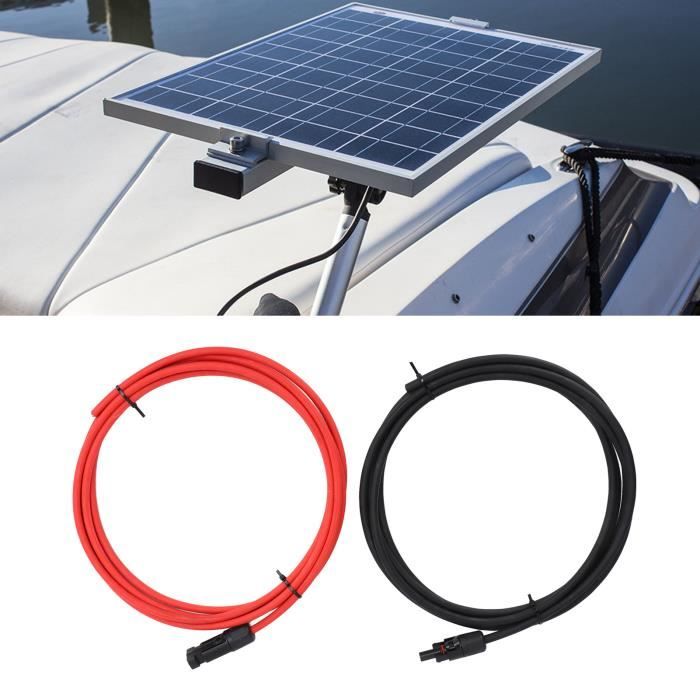 Câble D'extension Solaire MC4 Vers DC5521 – 1.5 M, 16AWG, Fil Cuivre – Mâle/femelle MC4 à Fiche DC 5.5x2.1mm | Pour Panneaux Solaires, Générateurs Portables