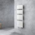 Radiateur de salle de bain SOGOOD - 140x50cm - Blanc - Eau chaude - Sèche-serviettes-1