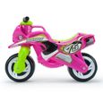 Trotteur Moto Tundra pour Fille - INJUSA - 2 Roues - Poignée Parents - Décoration IML Résistante - Rose-1