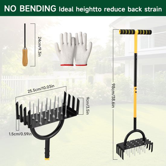 Manche De Hache En Bois - Longueur 14,6 Pouces (37 Cm), Trou De Suspension - Pour Remplacement Ou Bricolage