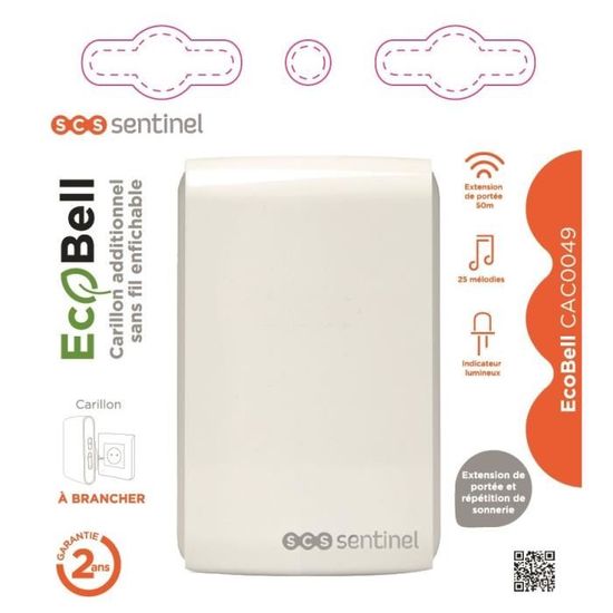 Sonnette sans fil enfichable - PlugBell 150 Light - SCS Sentinel