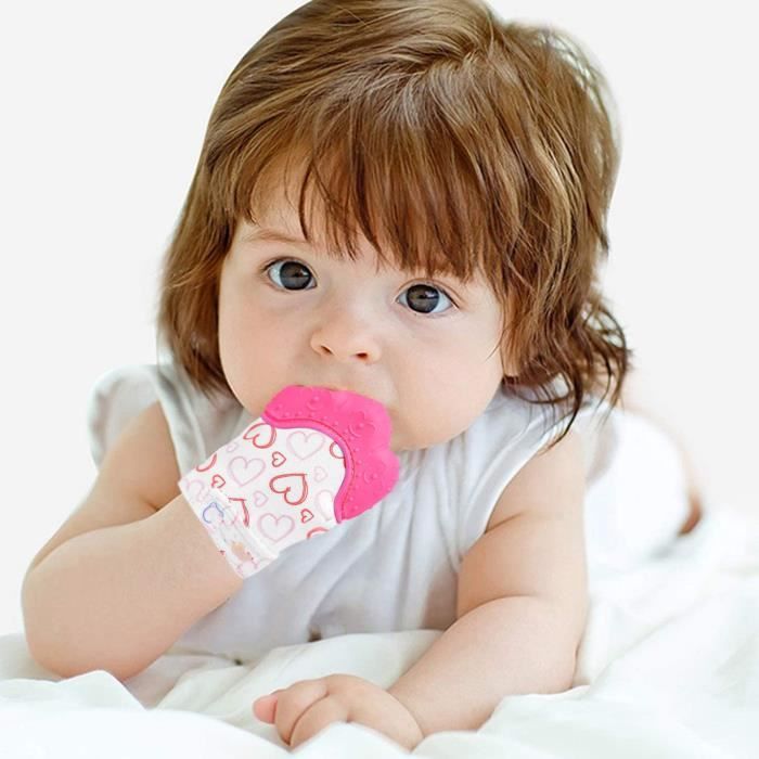 1 pcs Moufles Gant de dentition bebe,Baby Mitten apaisante Pain Relief  Silicone mitaine de dentition sangle réglable Âge 3–12 mois g - Cdiscount  Puériculture & Eveil bébé