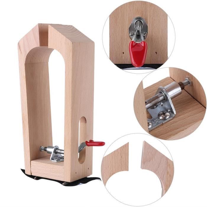 Pince Couture Main Bois Hêtre Pliable - Presse Cuir Artisanat Bricolage Avec Clé Hexagonale - Fixation Table