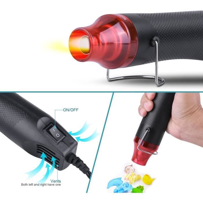 YUMILI Pistolet À Air Chaud, 220v 450w Lcd Pistolet À Air Chaud