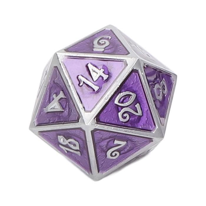 Jeu de 7 dés en métal solide polyèdre RPG plaqué brillant rouge95003