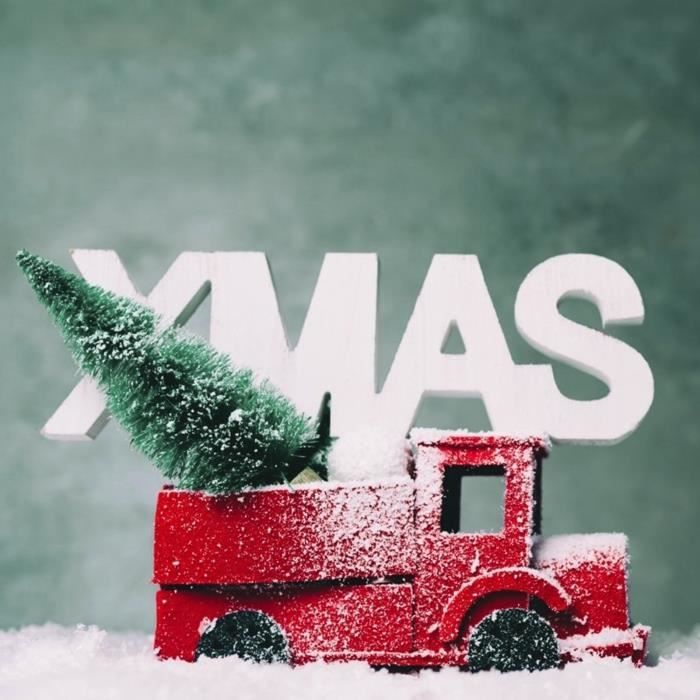 Lot De 18 Mini Sapins De Noël En Bois Avec Effet Neige - 3 Couleurs (7-9 Cm) - Déco Table, Village, DIY