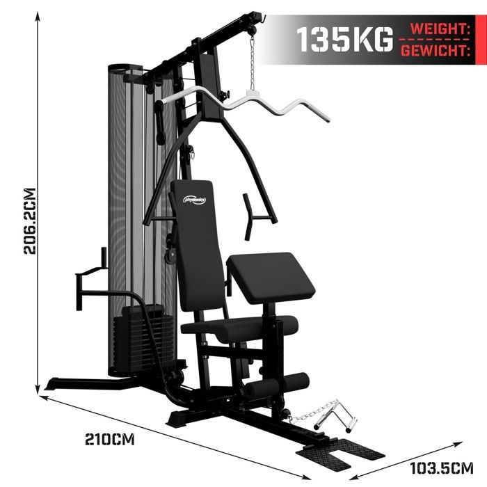 153€01 sur Station de Musculation TecTake - Charge maximal 150 kg - Banc  Appareil Complet - Appareil de musculation - Achat & prix