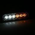 Dioche Lampe stroboscopique d'avertissement d'urgence 2pcs 12V 6 LED Feux Stroboscopique d'Avertissement d'Urgence de Camion-2