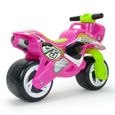 Trotteur Moto Tundra pour Fille - INJUSA - 2 Roues - Poignée Parents - Décoration IML Résistante - Rose-2