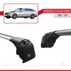 Barres De Toit ACE-2 Pour Mercedes E-Class Break 2021-2025 - 2 Barres Aluminium Noir, Charge Max 75 Kg - 9