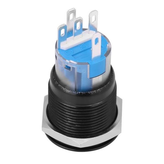 Interrupteur De Démarrage Moteur 12V étanche – Bouton Poussoir Avec LED Blanche – Pour Voiture, Installation Facile (argent Ou Noir)