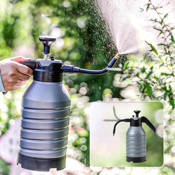 Pompe à main pression pulvérisateur d'eau bouteille portable pompe de  jardin pulvérisateur arroseur Tige en métal gris