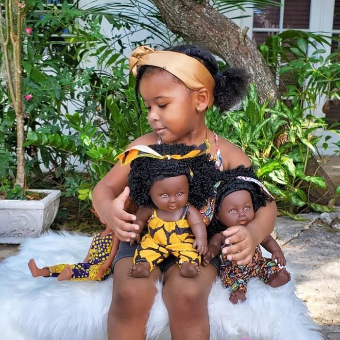 Poupée Noire 12 Pouces Bébé Fille Poupée - Poupée Africaine pour