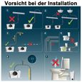 XMTECH Broyeur sanitaire pour WC 700W Pompe Automatique pour Eliminer Les Eaux Usées Douche Lavabo, Actif Jusqu'à 180L-min-3