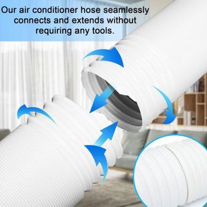 Kit D'Extension Tuyau PVC 6m Pour Climatiseur - Spares2GO Compatible 12,5 Cm Avec Ruban Adhésif Ignifugé