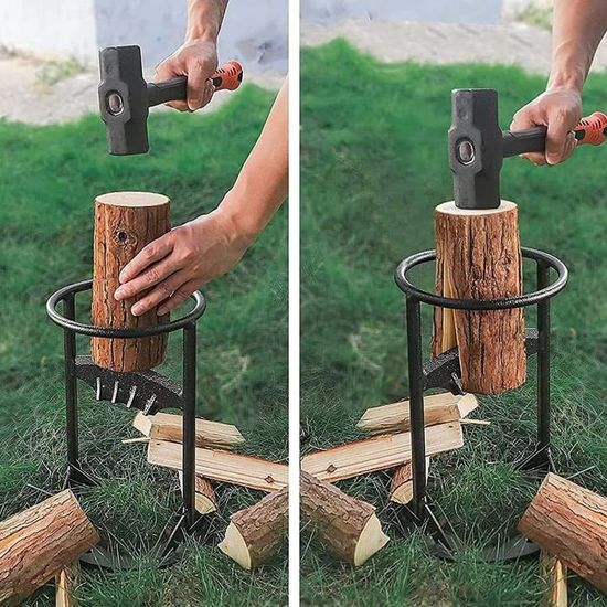 Trust-Fendeuse de Bûche Manuelle Fendeur Rapide de Bûches pour Robuste  Coupe-Bois de Chauffage Fendeur d'allumage de Bois de 740 - Cdiscount Jardin