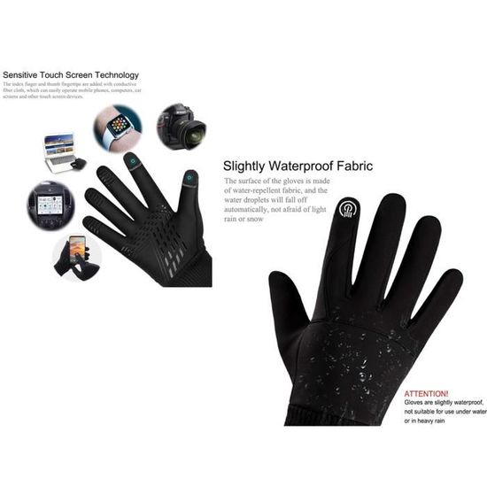 ARFNKIM Gants Thermiques D'hiver - Doublure En Polaire, écran Tactile, Gants Chauds Et Extensibles Pour La Course à Pied Ski Cyclisme équitation Randonnée Et Camping - Femme Et Homme (gris