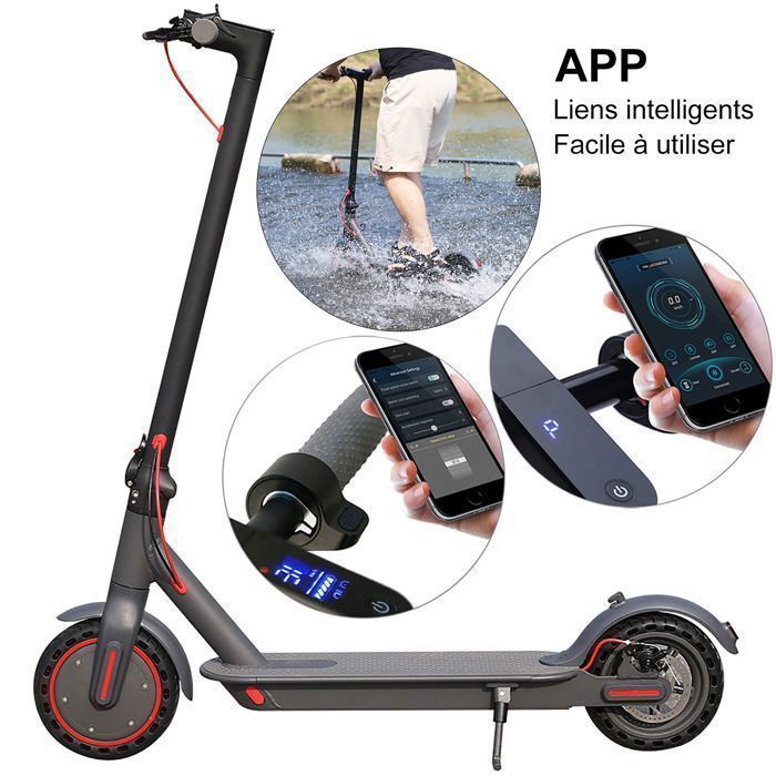 Trottinette électrique Adulte Ook-Tek V8 Pro – 350W, 25-30km/h, Pliable, Longue Autonomie