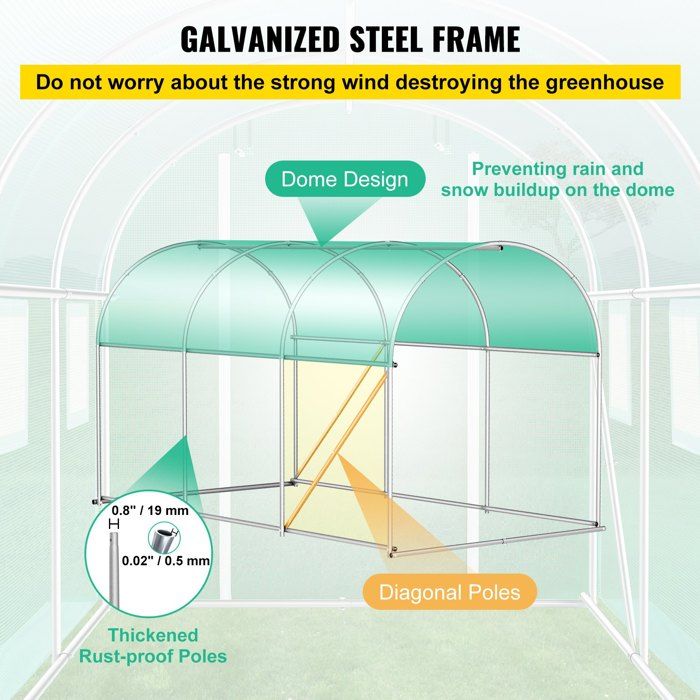 Cloche De Jardin Serre Tunnel De Jardin 300x45x45 Cm - Protection Contre Soleil, Vent, Pluie, Pour Balcon Et Plates-bandes Serre Tunnel Jardin Plates-bandes
