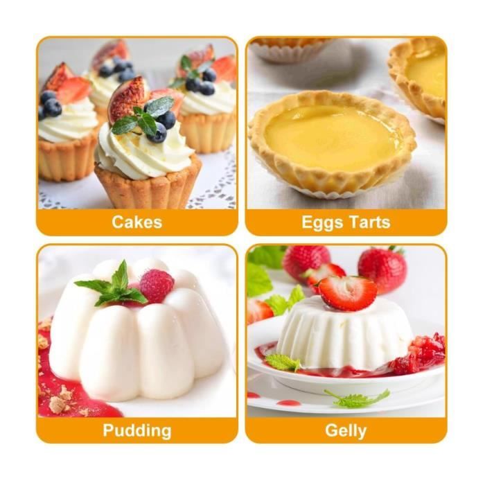 Lot De 18 Moules à Tartelettes 10 Cm Avec Fond Amovible - Acier Antiadhésif Noir Pour Quiches, Tartes, Desserts