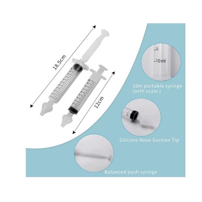 RECHARGES - 2 SERINGUES AVEC EMBOUT SILICONE - PETIT NEZ
