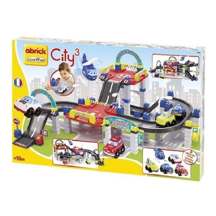 Abrick -pack garage et vehicules, jouets 1er age