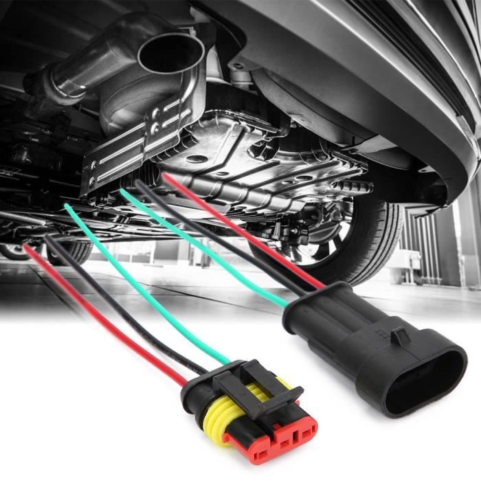 Bouchon de carburant voiture étanche 2 broches manière connecteur de fil  électrique prise automatique 