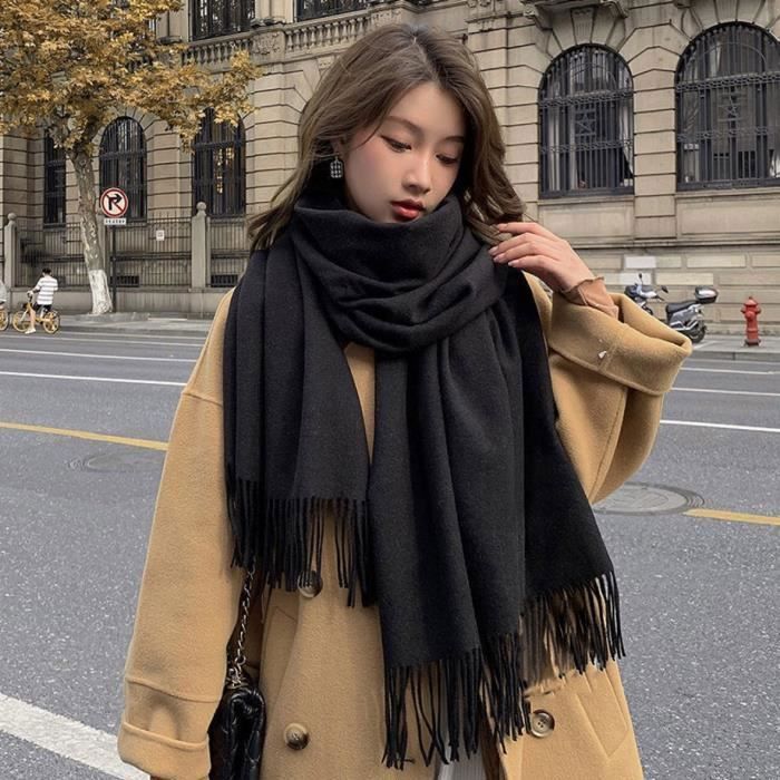 Écharpe Cachemire Femme - Châle Coupe-vent épais Et Chaud Pour L'hiver - Longueur 175 Cm - Multicolore