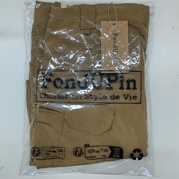 Short Cargo Pour Homme, Multi-poches Sous Le Genou, Coupe Décontractée, Pantalon Court Tactique De Randonnée Militaire, Beige, M