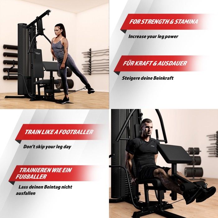 Physionics Station de Musculation Multifonction Resistance jusqu a 185kg Banc d Halterophilie Complet Appareil de Fitness Gym Cdiscount Sport