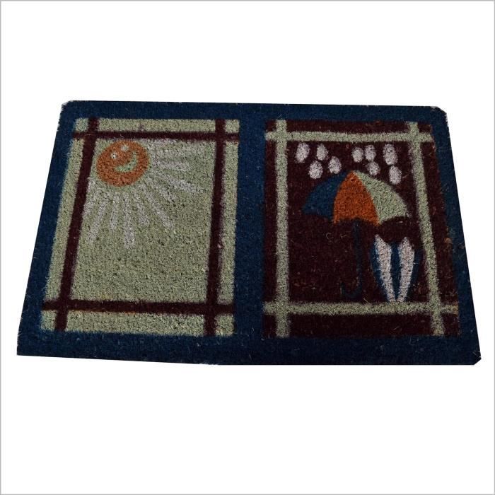 Nicola Spring Paillasson Double Fibre Coco 120x40 Cm - Tapis Entrée Anti-Saleté Intérieur Extérieur, Antidérapant