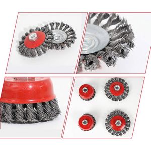 2X Roue De Brosse MéTallique Pour Meuleuse D'éTabli Polish