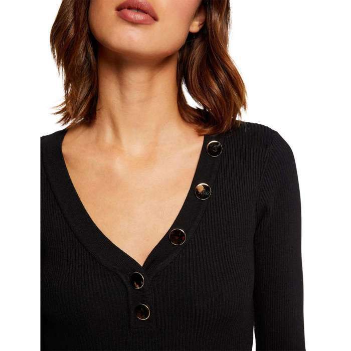 Noir Femme Pull Col V Femme Laine Pull Col V Molly Noir Femme