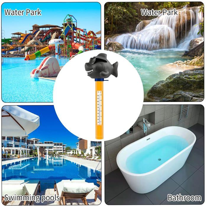 Thermomètre Piscine Flottant N/O - Incassable - Fahrenheit Et Celsius - Pour Piscine, Spa, Aquarium
