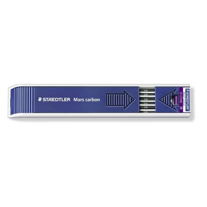STAEDTLER Etui 12 Mines Graphite 2mm 4B