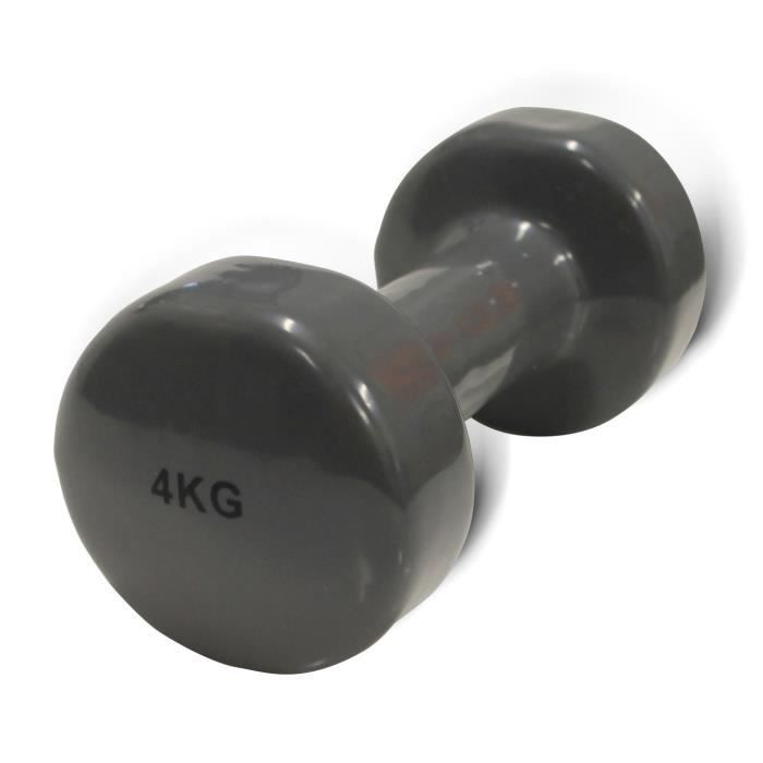 FYTTER Ergo bell AEB04B, haltère vinyle gris clair de 4 kg.