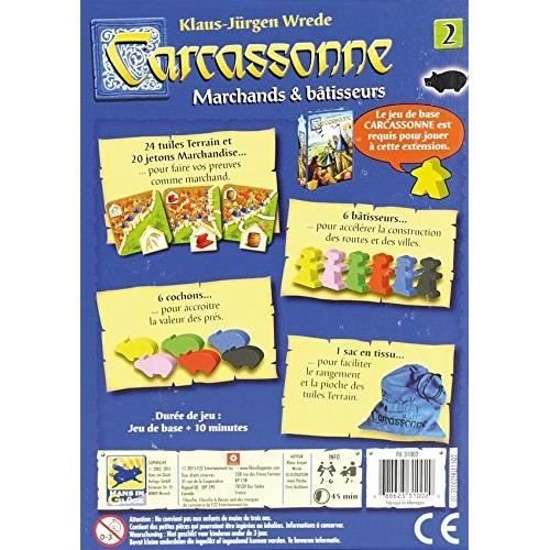 Extension Carcassonne Marchands & Bâtisseurs - Jeu De Société Stratégie, 2 à 6 Joueurs, Dès 7 Ans - 14
