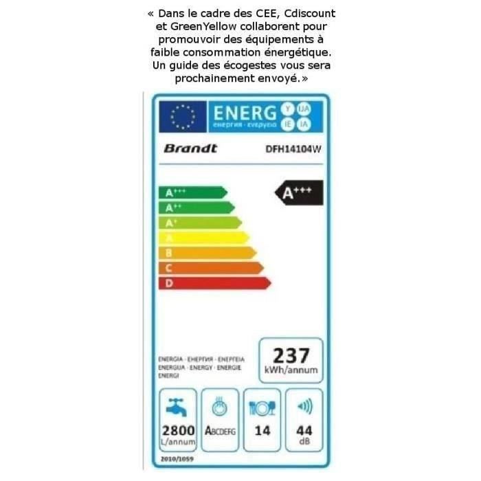  DFH14104W - Lave-vaisselle posable - 14 couverts3