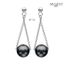 boucles d'oreille perle grise boucles d'oreille perle grise