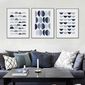 Résumé bleu moderne Forme géométrique Toile d'art de mur d'affiche Photos  Accueil Peinture Décoration 30x40cmx3p(Unframed) - Achat / Vente tableau -  toile - Cdiscount