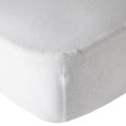 Babycalin Drap housse - 60 x 120 x 15 cm - Jersey 100% coton bio - Blanc-0