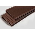 Lame de terrasse composite Dual ACCESSOIRES 2400mm - Chocolat - MCCOVER - L: 240 cm - l: 14 cm - E: 25 mm-0