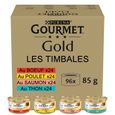 GOURMET GOLD Les Timbales - 96x85g - Boîtes pour chat adulte-0
