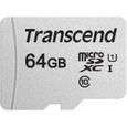 Carte mémoire flash 300S - TRANSCEND - 65 Go - UHS-I U1 / Class10 - Micro SDXC-0