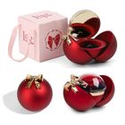 AUCUNELY Boîte à bijoux Boîte à bijoux avec ornement rose, boîtes à bagues, coffret cadeau (boîtes à bijoux personnalisées, 1 pièce, boît